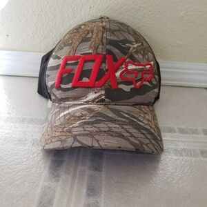 Fox Camo and Red Logo Hat